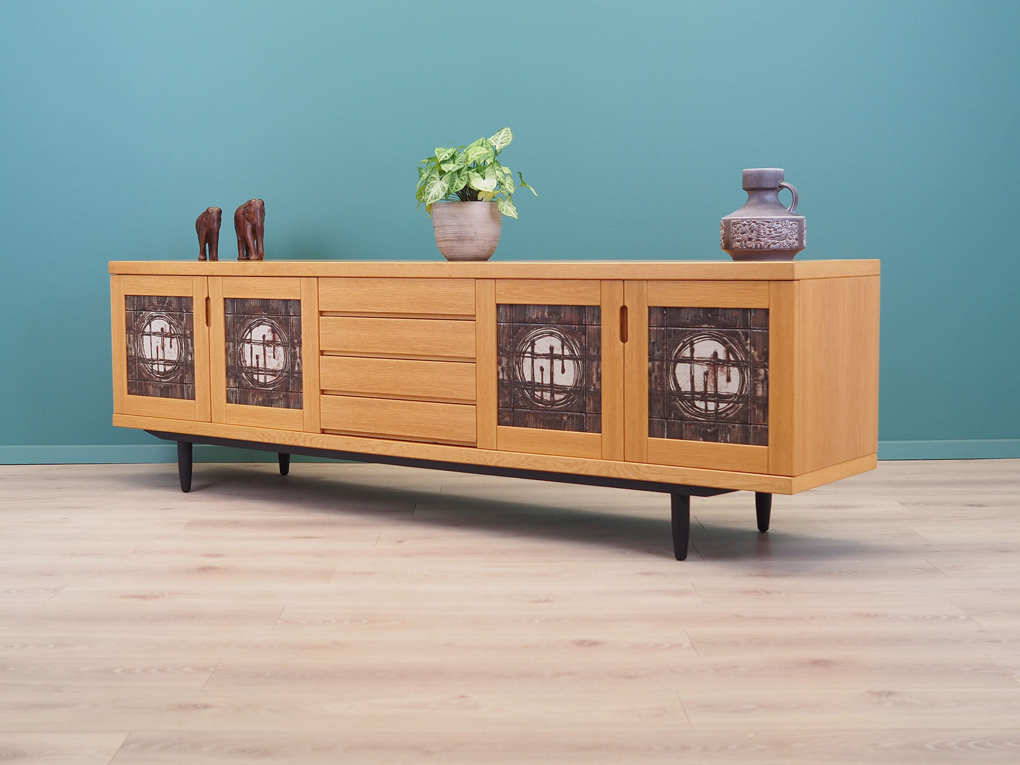Ash sideboard, Danish design, 1970s, designer: Poul H. Poulsen, production: Gangsø Møbler