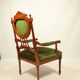 Fauteuil vintage style classique vert oregano XIX siècle
