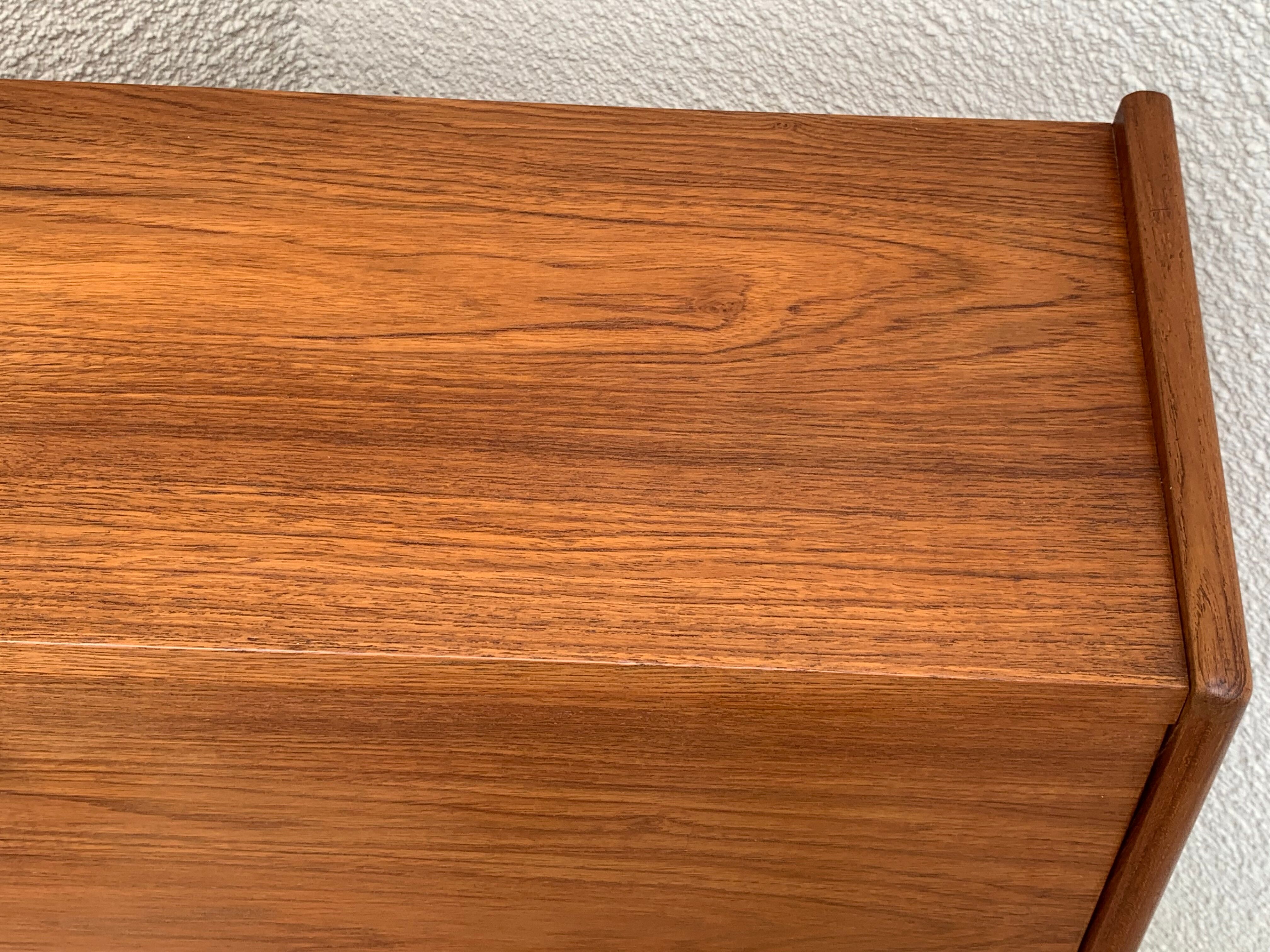 Secretary chest of drawers Teak by Arne Wahl Iversen for Falster Modelfabrik 1960