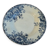 Hollow plate porcelain Gien Autumn flowers