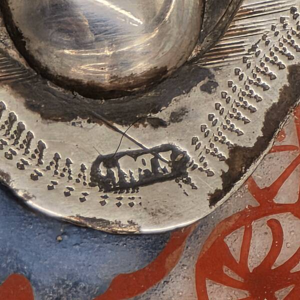 Antique Japanese Dish With Silver Handle, 18th and 19th century