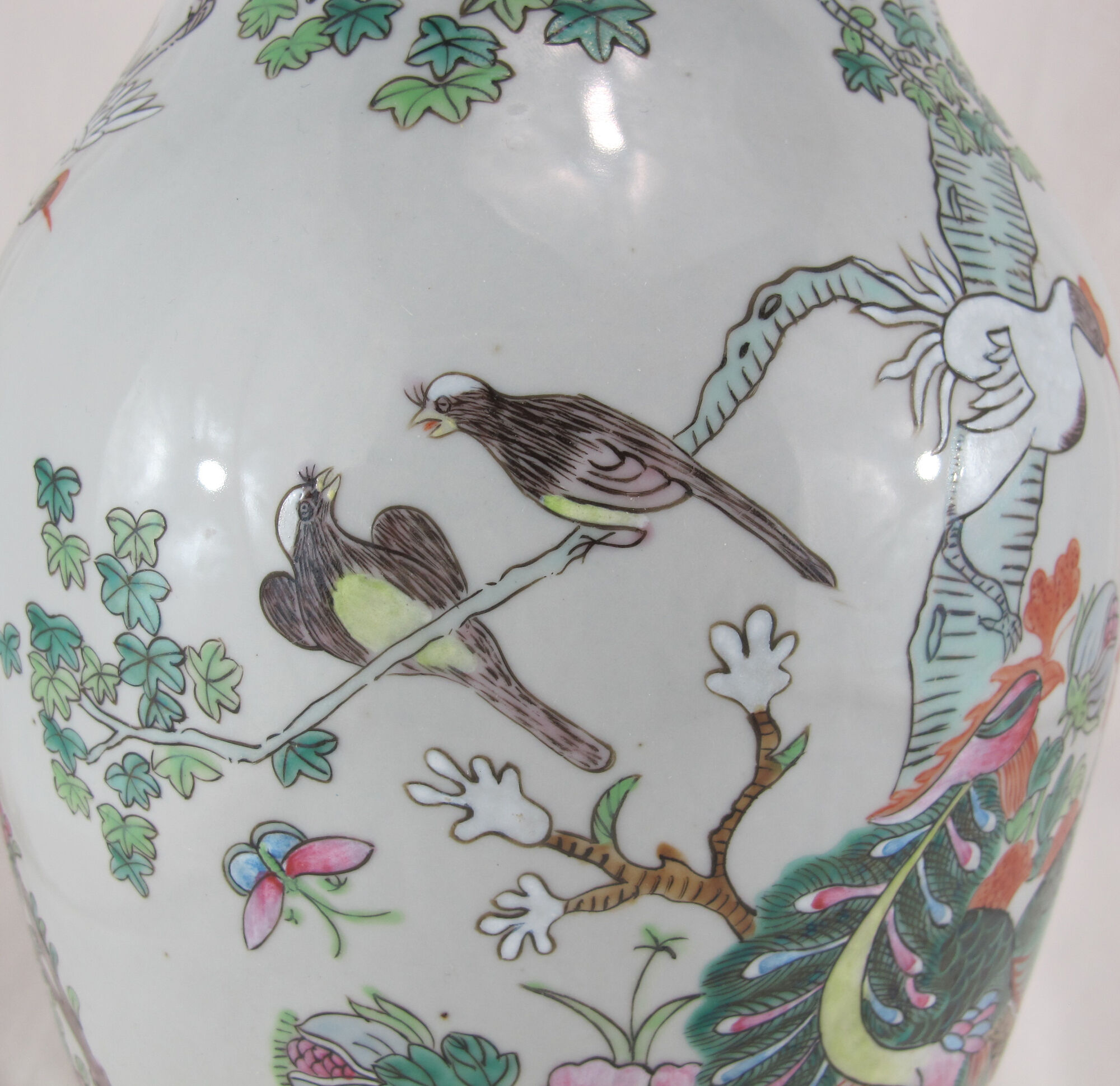 Vase chinois famille rose fin 19è début 20è siècle