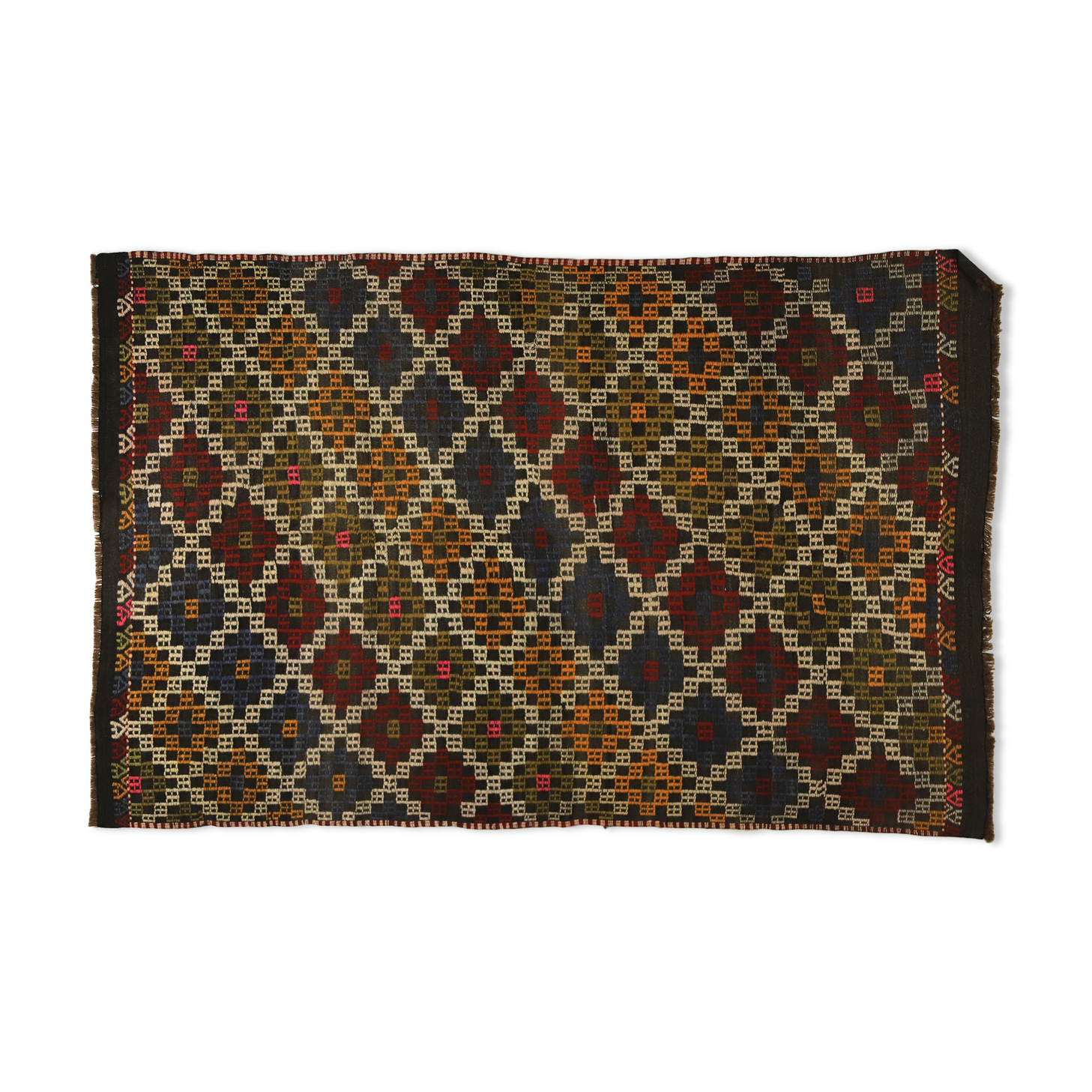 Anatolian handmade kilim rug 208 cm x 136 cm