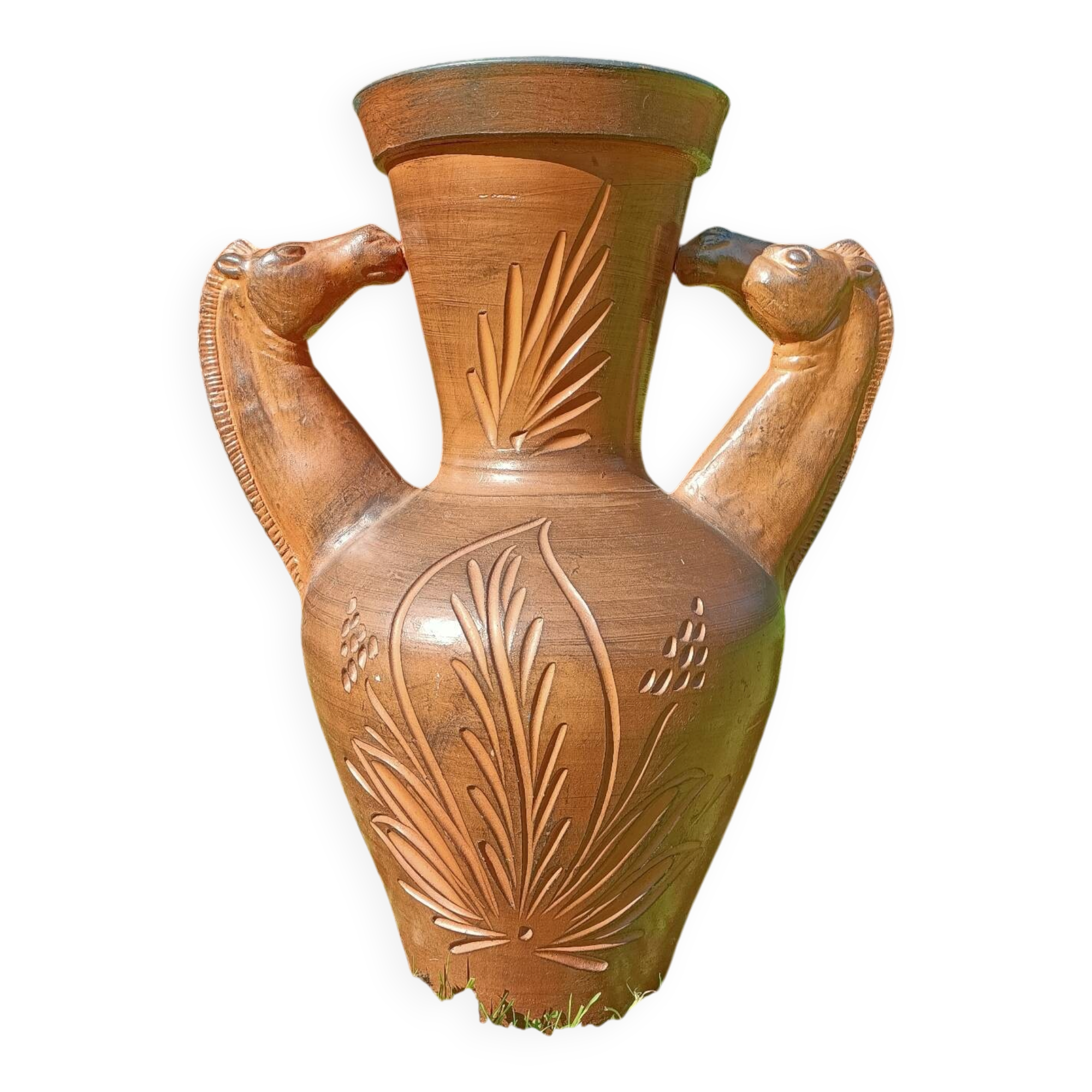 Large vase/jar Horses
