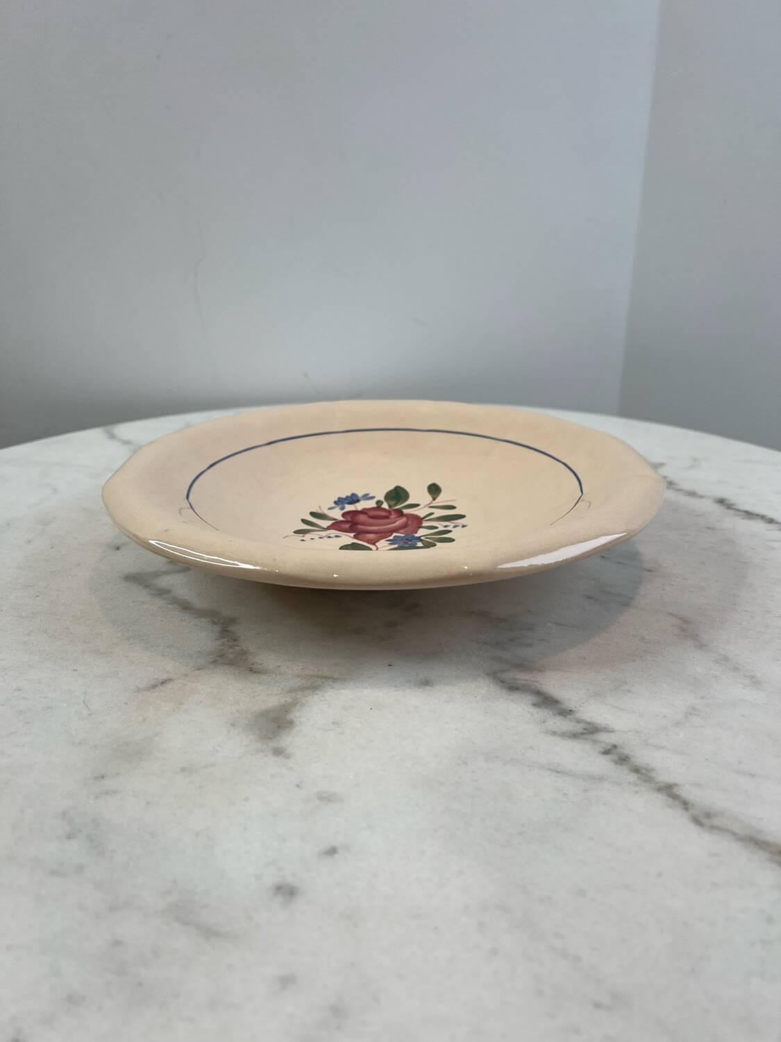 Large deep plate Sarreguemines Vosges