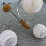 Art deco chandelier with 3 opaline branches