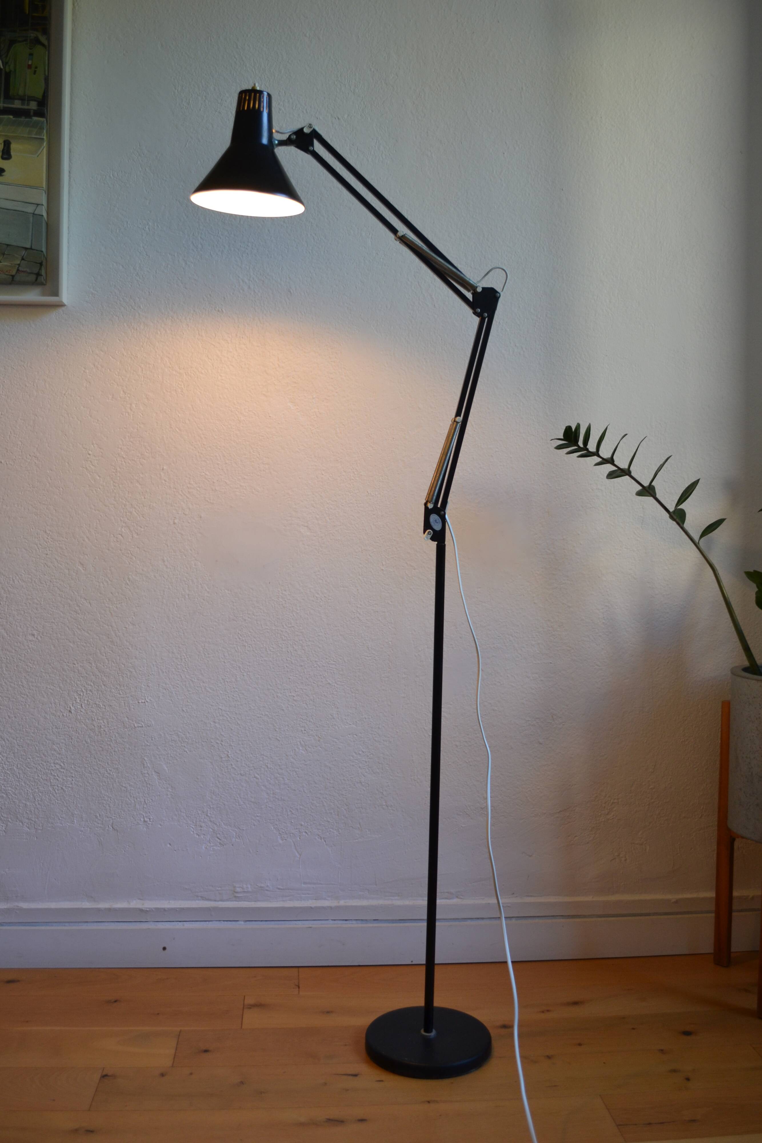 Lampadaire liseuse articulée France 1980
