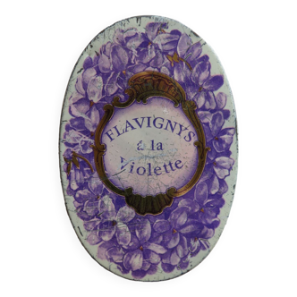 Boîte vide de bonbons à la violette Flavigny vintage