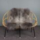 Rattan sofa & sheepskin Dutch Design 1960