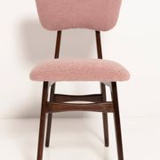 "Butterfly" dining chair in pink boucle, Europe, 1960s