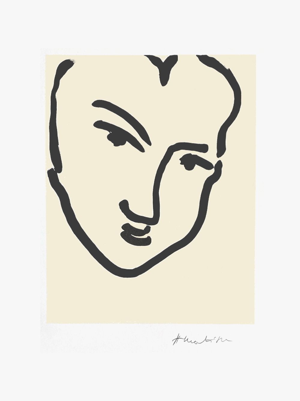 Henri matisse "nadia with the leaning face" 1994 lithograph