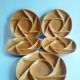 Lot de 5 assiettes à compartiments en gres Longchamp vintage