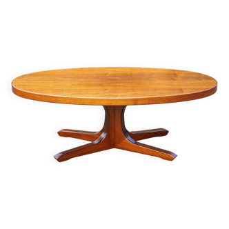 Table basse Baumann, table bois pied étoile, table basse vintage, table de salon, 70's