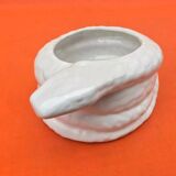 Planter / Decorative pot Snake shape White ceramic