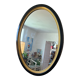 Miroir vintage ovale bois noir et doré
