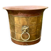 Grand seau à champagne en laiton lion baroque XIXe siècle