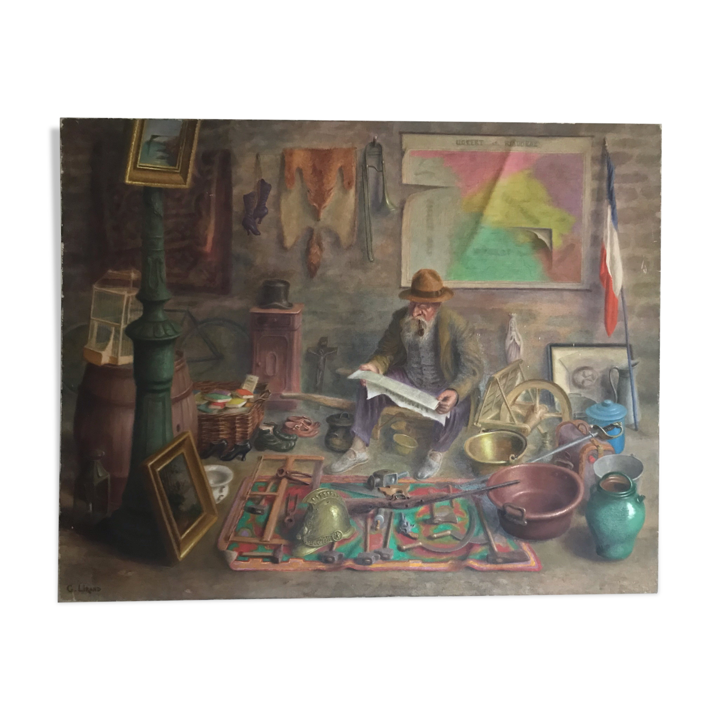 Auto portrait d'un peintre brocanteur, G. Lirand