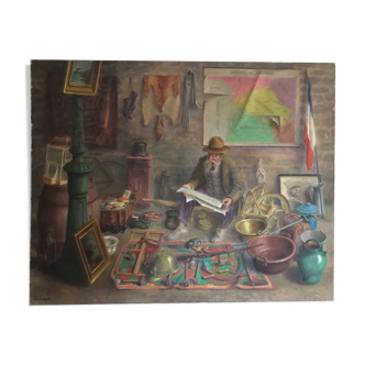 Auto portrait d'un peintre brocanteur, G. Lirand