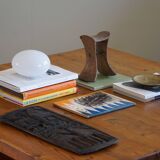 Modern Swedish coffee table in solid pine by Sven Larsson, brutalist, 1970s.