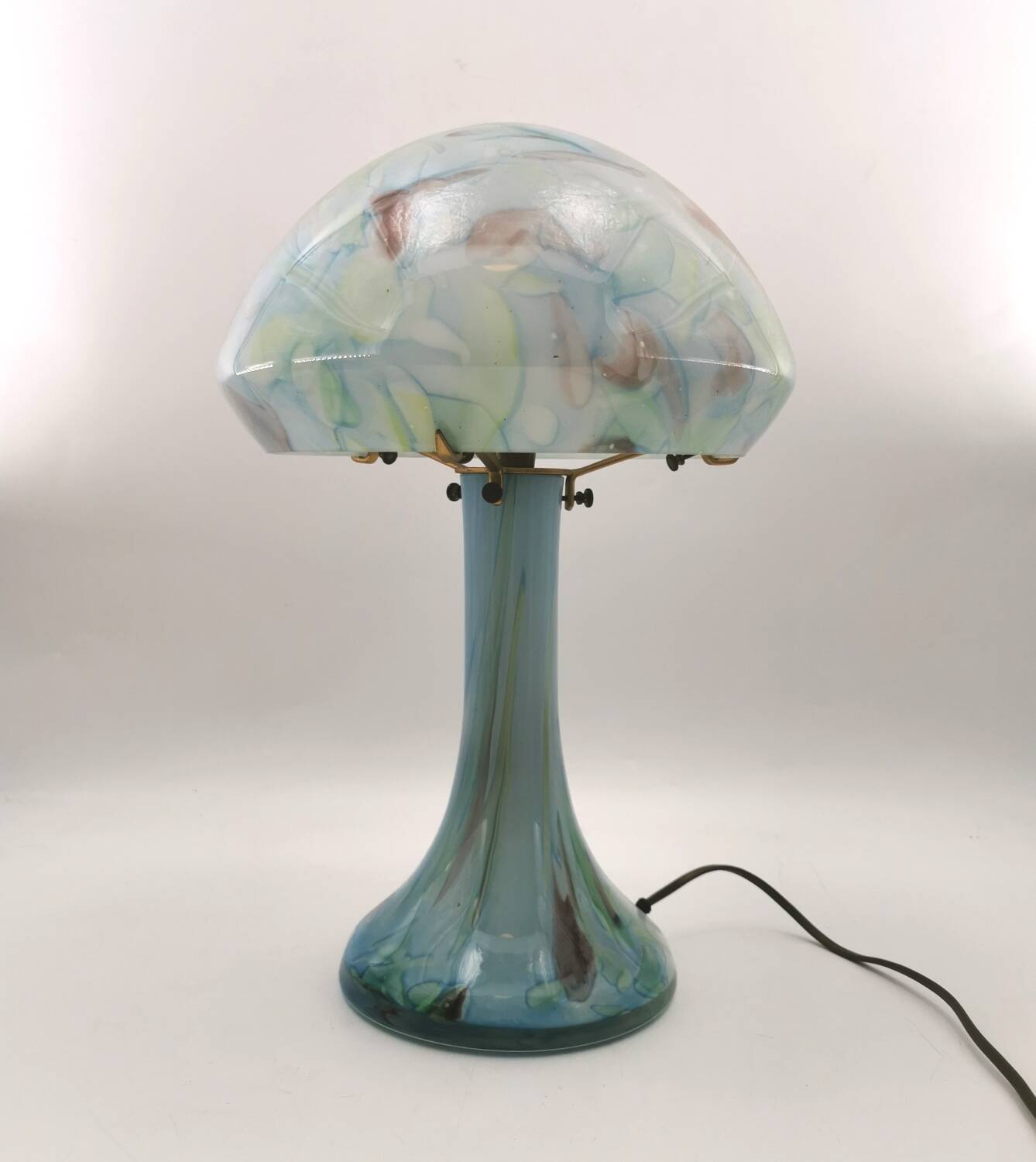 Large mushroom lamp blown glass La Rochère
