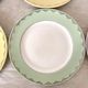 Assiettes plates l'amandinoise couleurs pastel, années 60