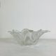 Vintage glass leaf salad bowl or fruit bowl