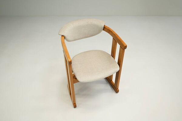 Ensemble de 6 chaises de salle à manger en bois de hêtre courbées, années 1960, Allemagne.