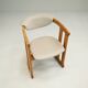 Set of 6 curverd beech wood dining chairs, 1960s Germany.