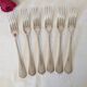 Large Antique Christofle Forks X6 in silver metal