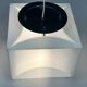 Lampe pendentif blanche vintage Cube, époque spatiale, années 1970