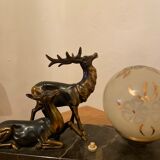 Art Deco lamp doe and opaline