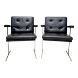 Paire de fauteuils Delphi Robin Day Hille du milieu du siècle