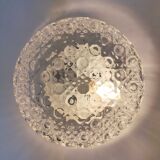 Bubble molded glass ceiling lamp