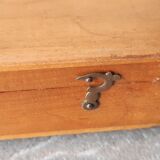 Wooden box containing 30 antique thimbles