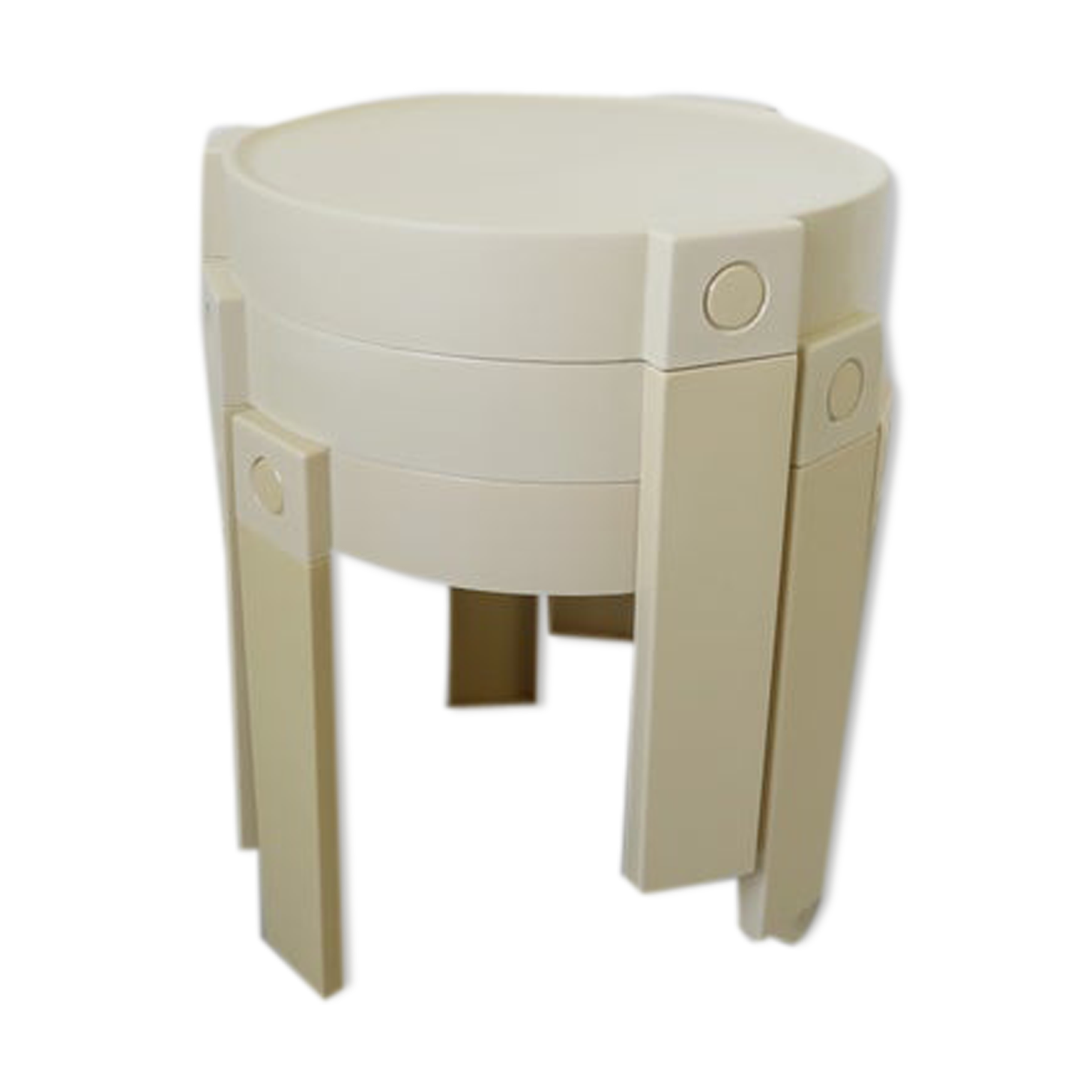 Série de 3 tables gigognes tripodes design Holland années 70