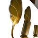 Pair of brass leaf wall lights from the 1970s.