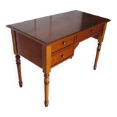 Small minister's desk - 3 drawers - cherry wood - Louis Philippe style