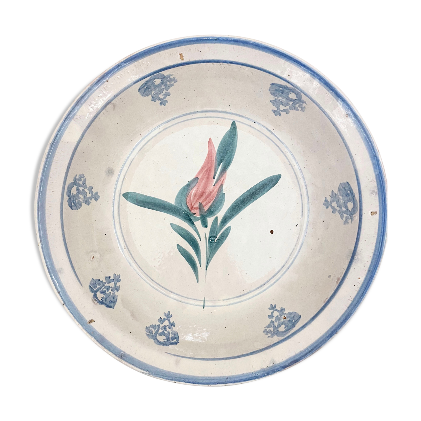 Vintage L Floral Motif Bowl