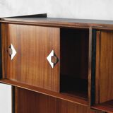 Rockabilly Modern Teak Buffet with Pattern, 1950s