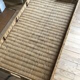 Rattan tray folding table