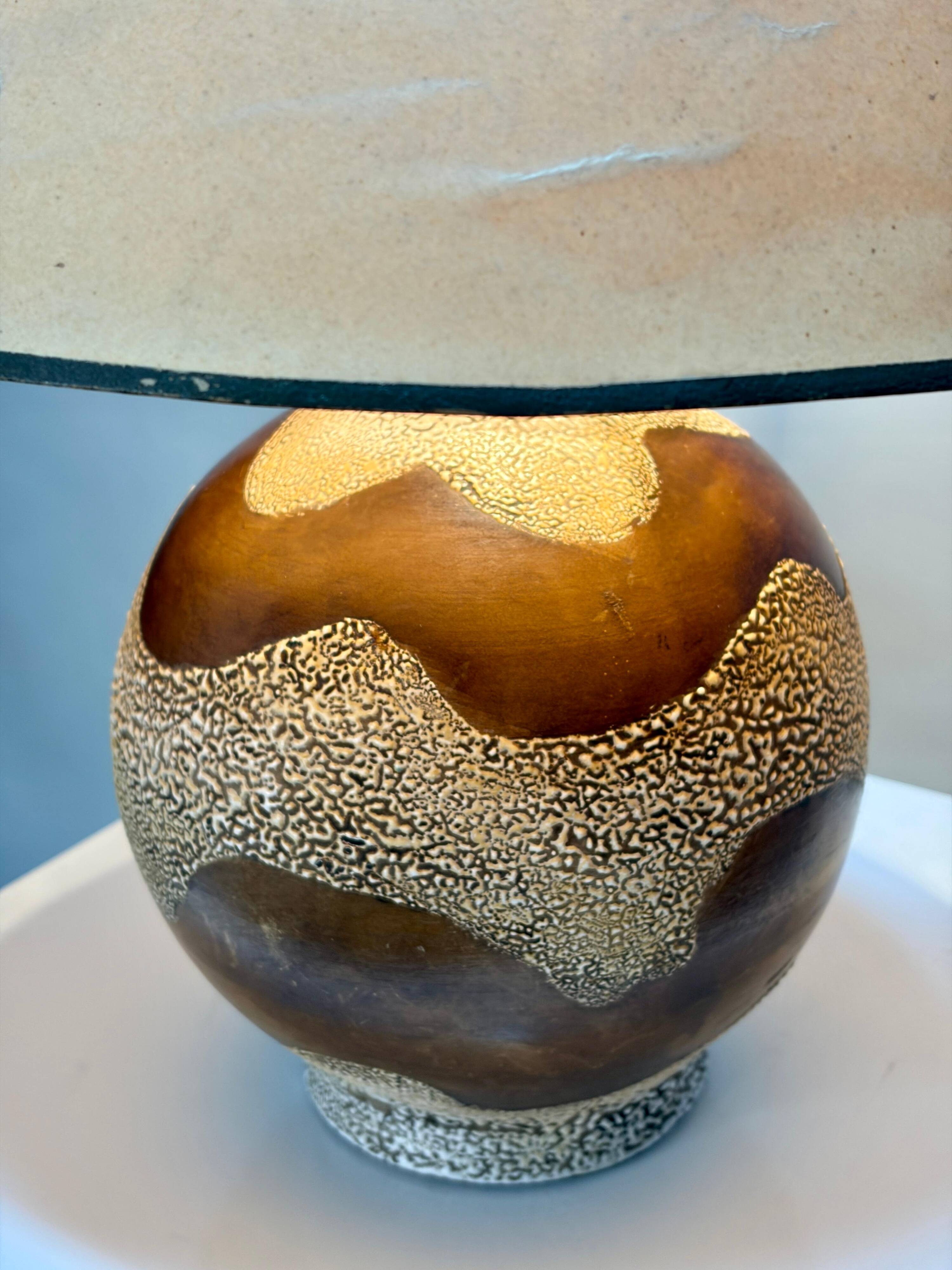 Art Deco table lamp attributed to Jean Besnard, ceramic, France, 1935