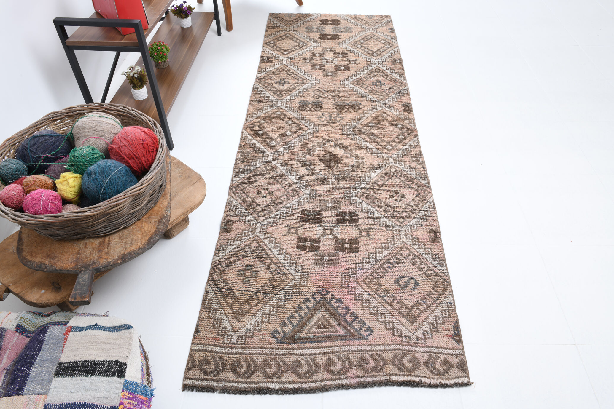 3x9 Bohemian Vintage Runner Rug 263x86Cm