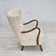 1960s, Danish design by Alfred Christensen, reupholstered, sheepskin.