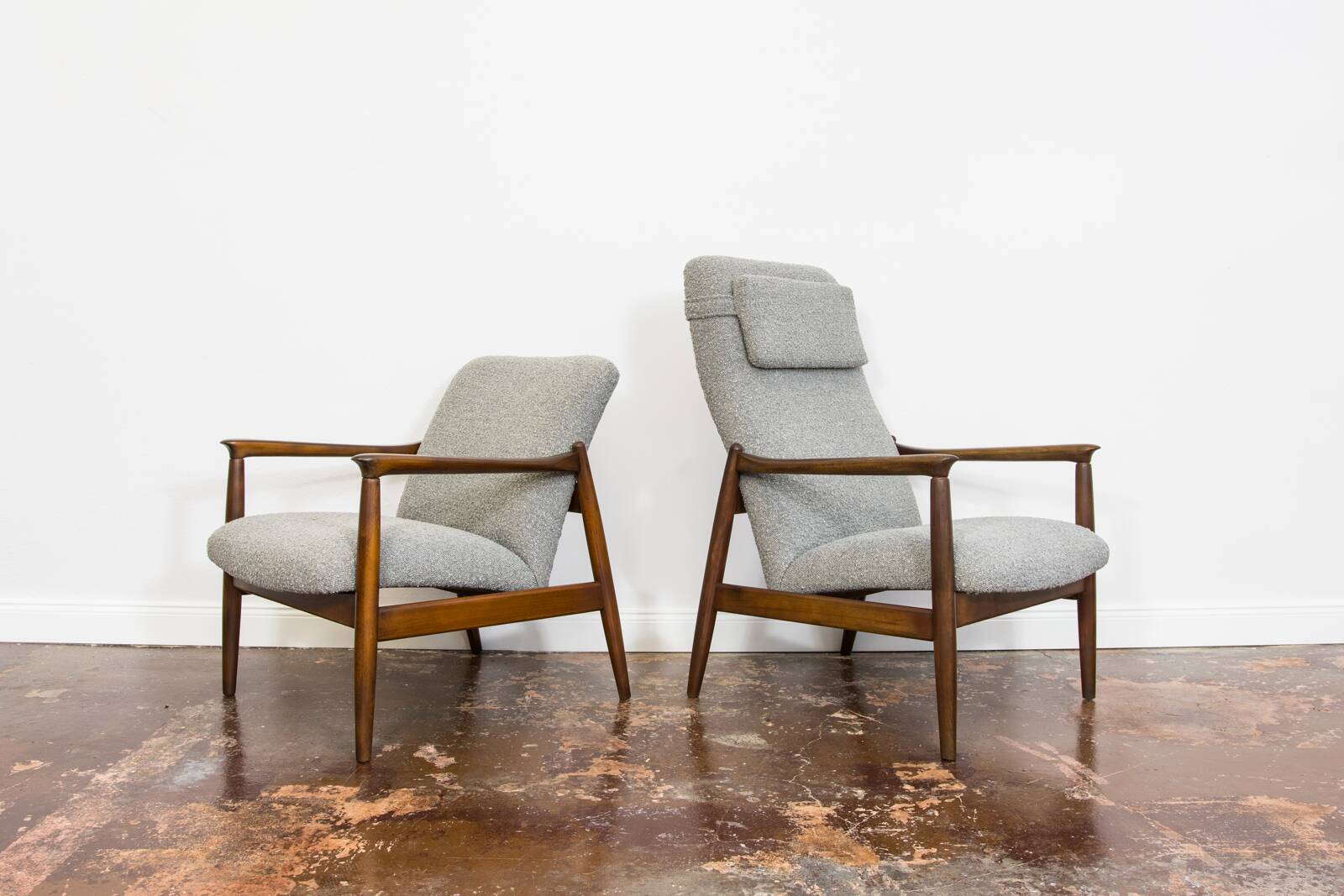Pair Of Mid Century Restored Armchairs Gfm 64 by Edmun Homa, 1960s