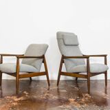 Pair Of Mid Century Restored Armchairs Gfm 64 by Edmun Homa, 1960s