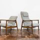 Pair Of Mid Century Restored Armchairs Gfm 64 by Edmun Homa, 1960s