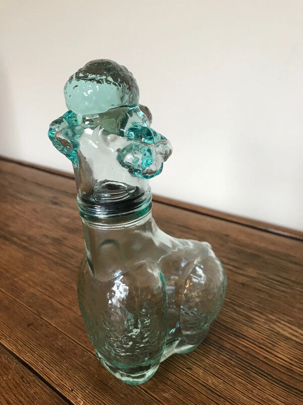 Vintage poodle decanter Vetreria Etrusca