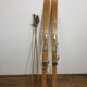 Old pair of wooden skis - vintage sport