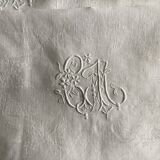 Set of 6 old large table napkins