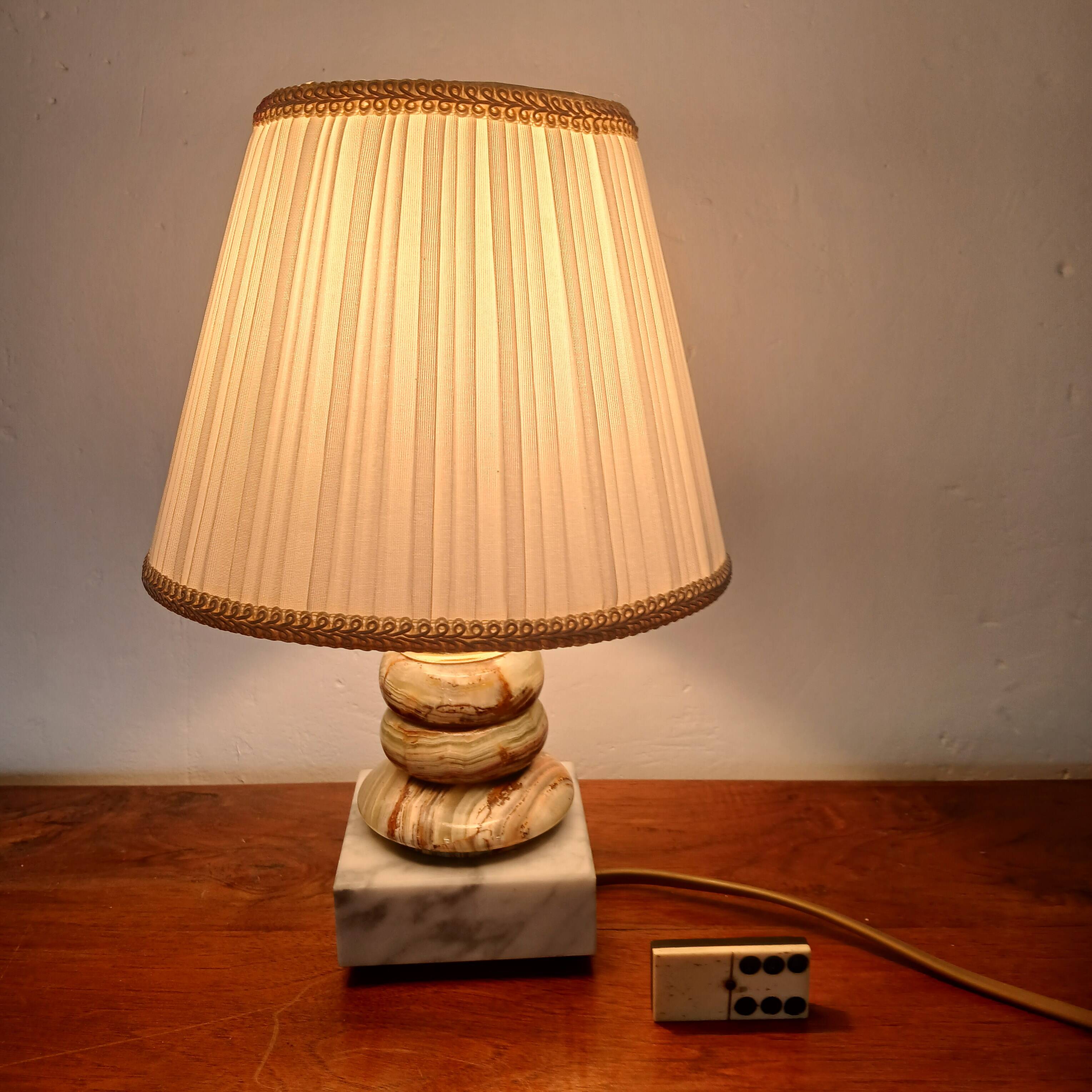 Marble and onyx table lamp, 1960